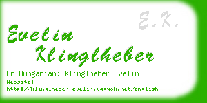 evelin klinglheber business card